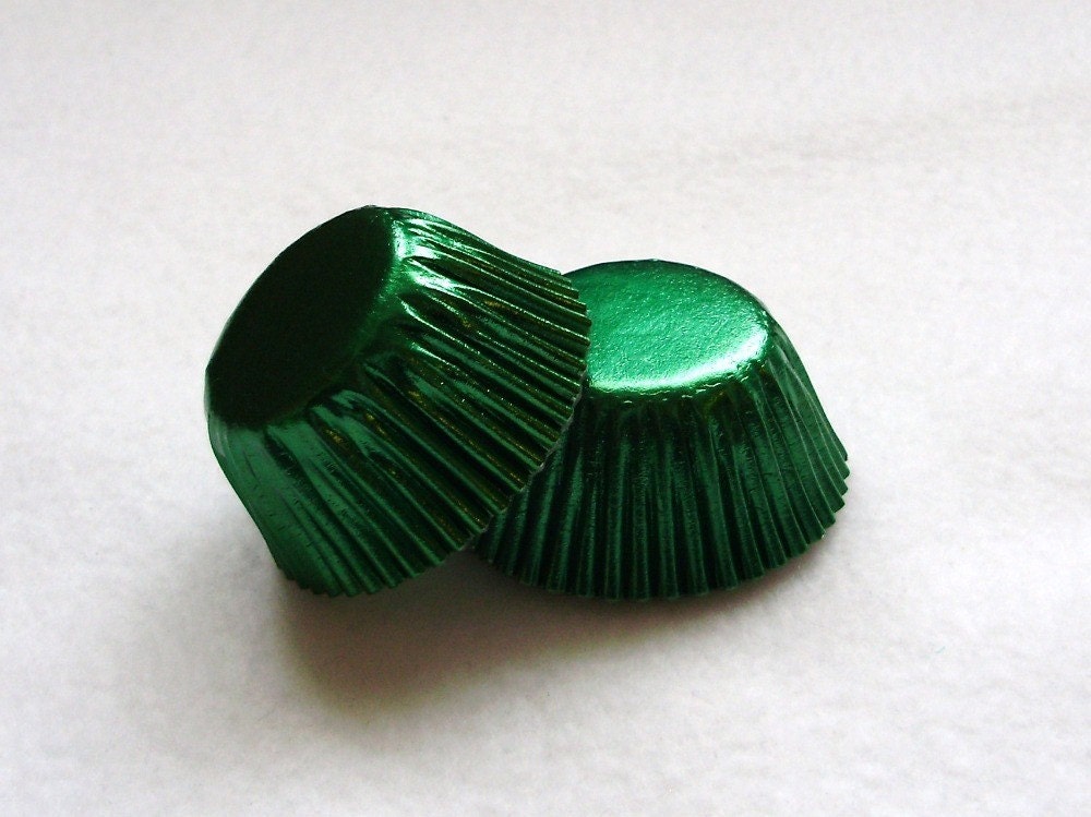 MINI Green Foil Greaseproof Candy Baking Cups (80) SALE