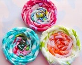 Shabby Rolled Flowers Set of Three