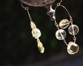 Citrine Quartz Chandelier Earrings - CANDLE