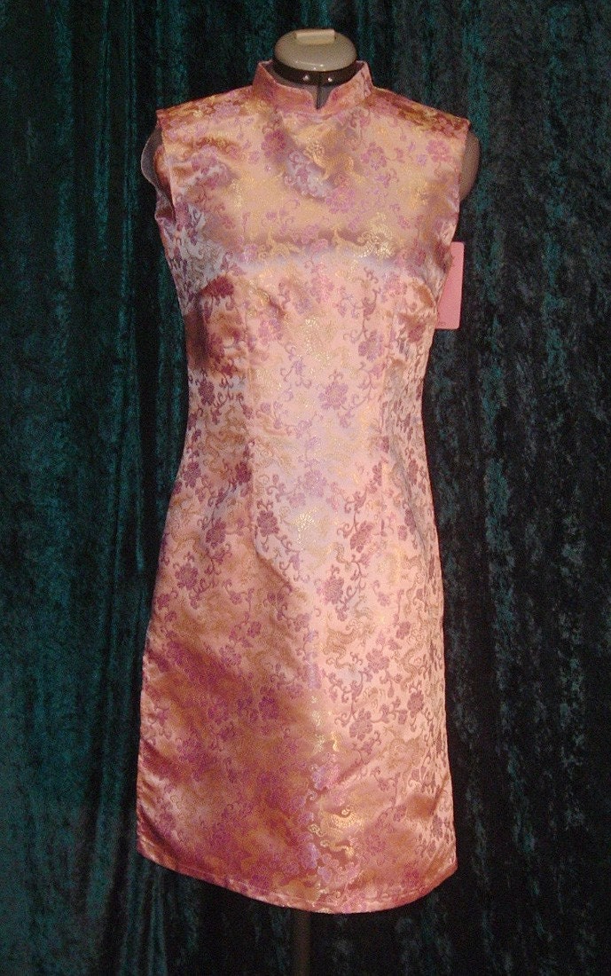 Pink Oriental Cheongsam Dress