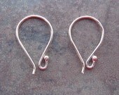 4 Bali Sterling Silver Earwires with Ball 17mm x 11mm LOW SHIPPING