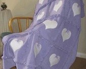 Hearts In Lavender Blanket