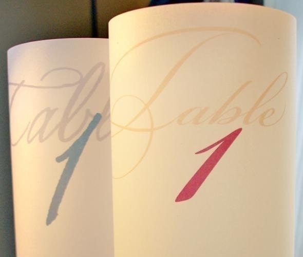 1 DIY Vellum Table Number - NO MINIMUM