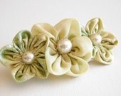 Spring Flowers Barrette - Vintage Fabrics