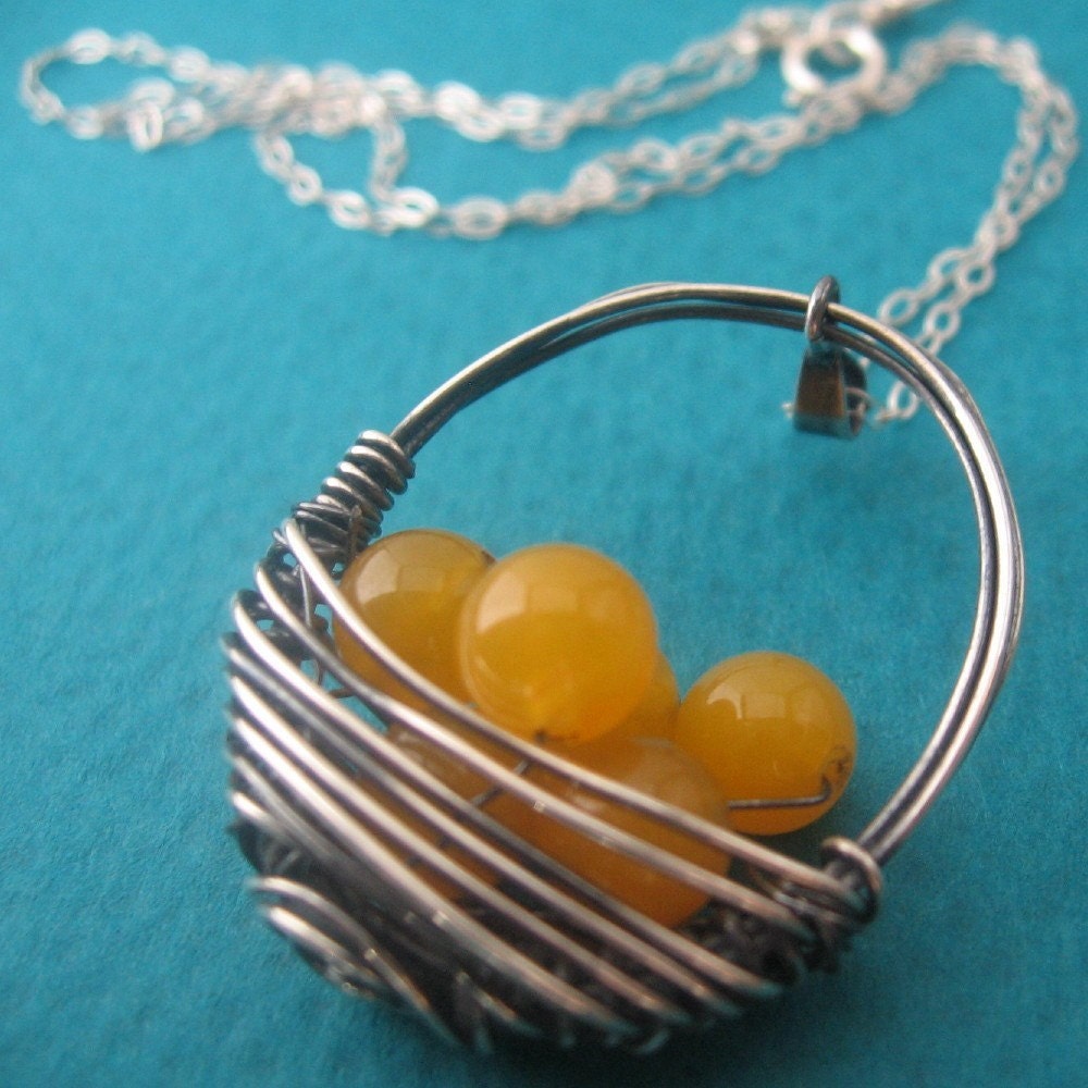 Orange You Glad Basket Necklace