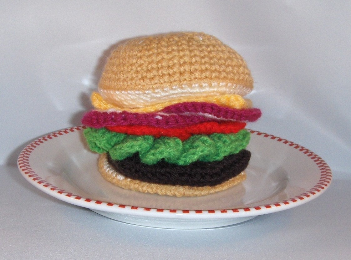 Sale  Crochet Cheeseburger