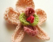 Crochet Pink Classic Orchid Flower Pattern PDF