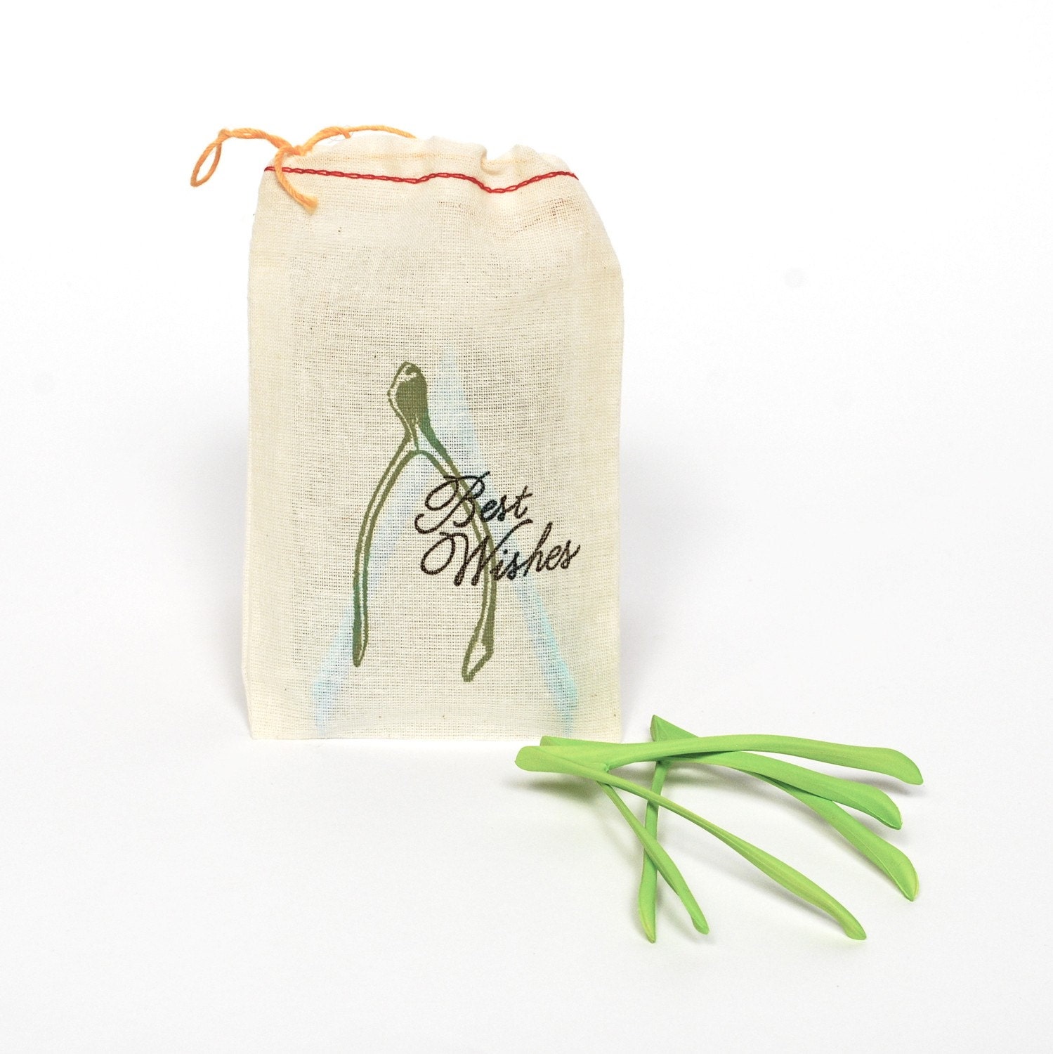 faux wishbones. green