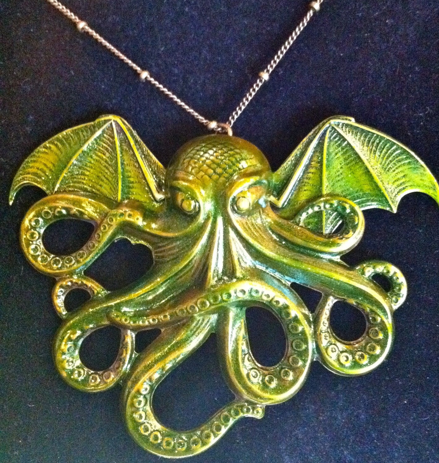 Mixed Metal Necklace "Cthulhu Waits Dreaming"