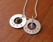 Personalized Birthstone 2-Circle Eternity Necklace