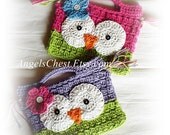PDF PATTERN Cute Hand Crochet OWL Purse Handbag Boutique Design - No. 15