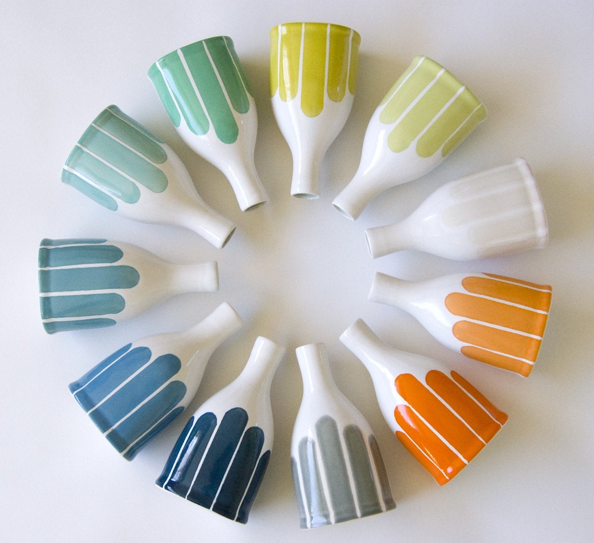 Modern Stripe Bottle Vase