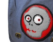Red Zombie Skull - Messenger Bag - Field Style for School, College, Vacation, Book, Laptop