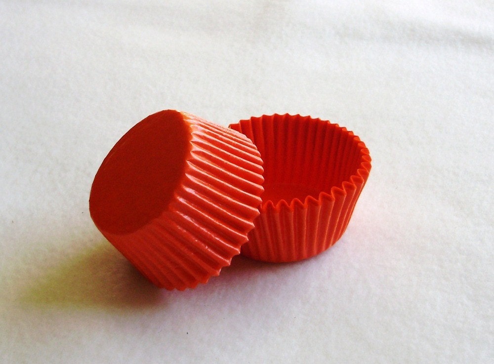 Orange Greaseproof Baking Cups (Qty 50)