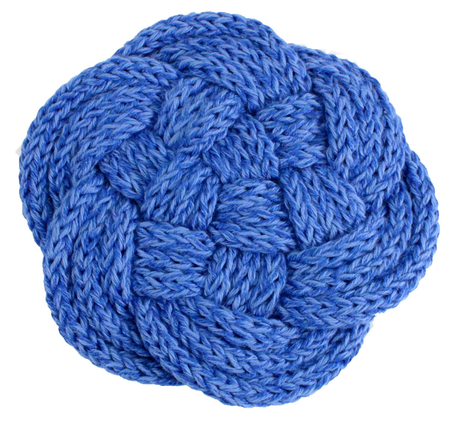 EcoCessory Organic Cotton and Bamboo Nautical Coaster - Bright Blue - Set of 4