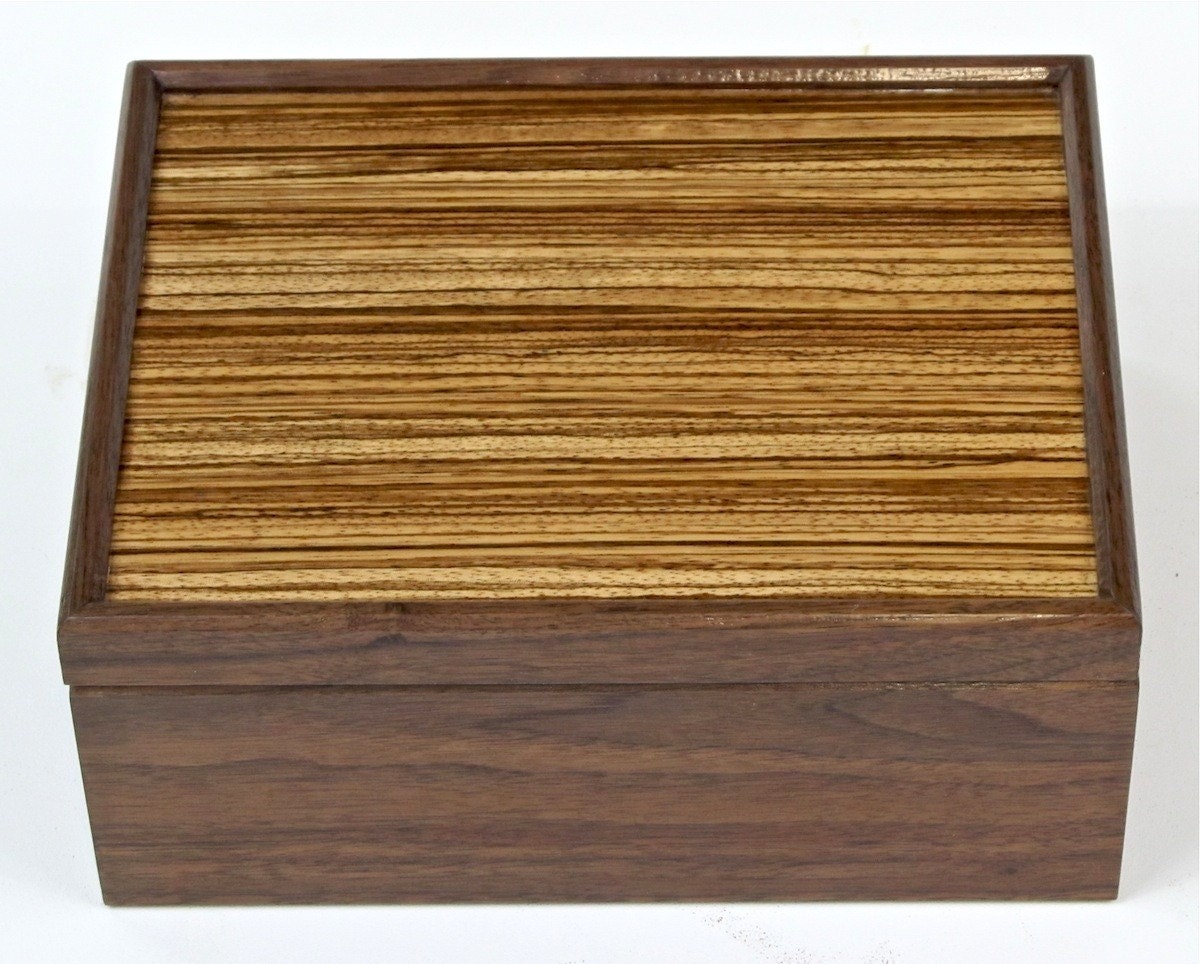 Black Walnut and African Zebrawood Heirloom Box