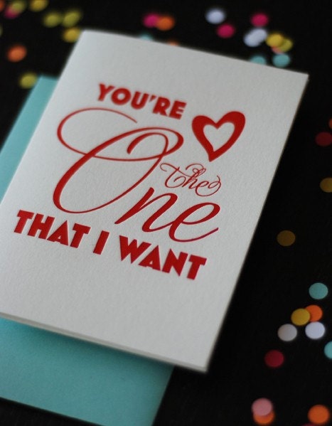 You're The One That I Want - pool blue envelope