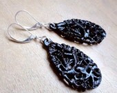 Black Bird Earrings Sterling Silver - LAST PAIR
