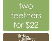 Two Wooden Teethers - your choice of any 2 baby toys