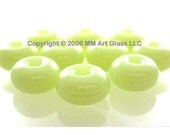 Lamp work Beads Glass Rhubarb Pastel Shift SPACER SHOP