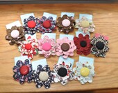 Fabric Flower Hair Clip
