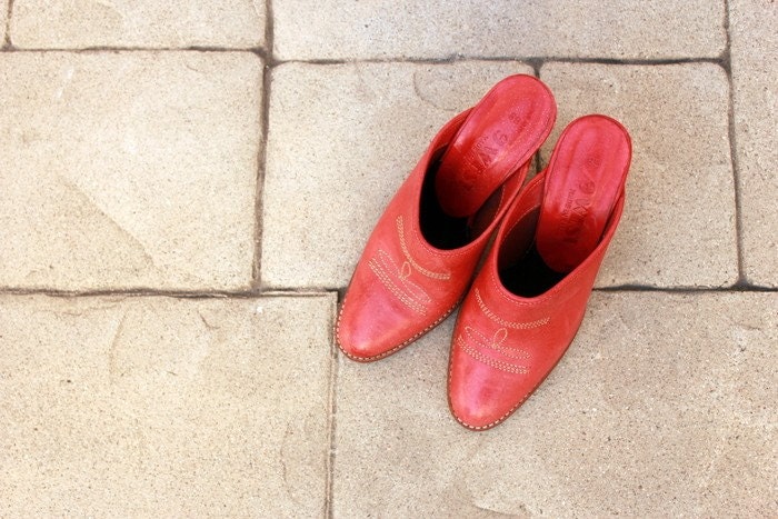 Persimmon Cowgirl Clogs