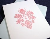 Flourish Notecard Stationery Set - 10 handstamped folded cards