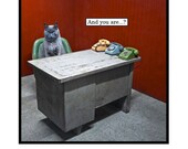 SET OF 4 - Cat Lover, Cat Note Card, Greeting Card Blank Inside - The Receptionist