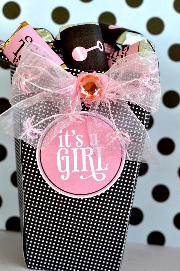 So Girly Baby Shower PRINTABLE Party Favor Box by Love The Day