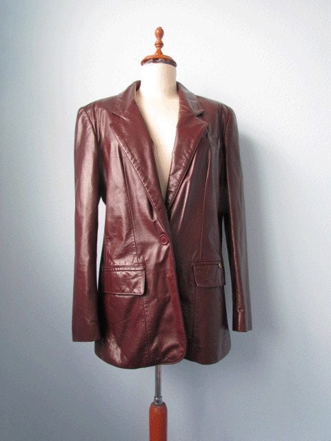 Vintange-Ettiene Aigner 1970s OxBlood Jacket