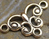12 Antique Gold 3 Hole Connector Jewelry Findings 185