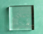 clear 3" x 3" acrylic stamp mounting block