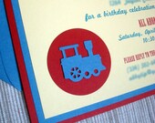 Train Birthday Party Invitations - Choo Choo I'm 2 - DESIGN FEE