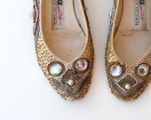 Sequined Beaded Bling Flats - Size 7, 8