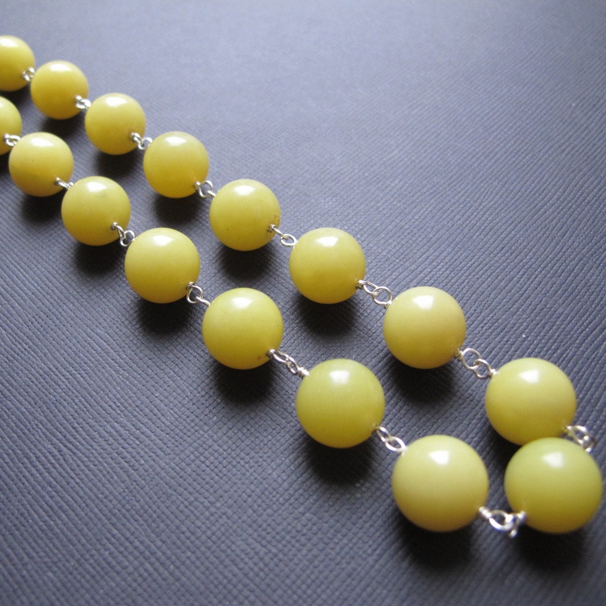 Olives...Serpentine and Sterling Silver Necklace
