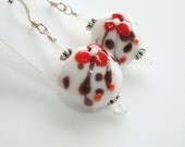 Lampwork Flower Earrings FREE Shipping