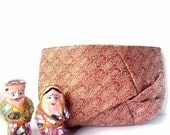 Silk Clutch Brocade Purse Burnt Orange Gold Zippered