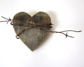 Old Heart barn wood sign rustic barbed wire -The Shy Wild Heart- barn wood heart with rusty barbed wire sign western decor Autumn fall love