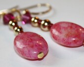 Magenta Quartz Earrings
