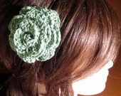 Recycled Cotton Flower Headband - Green