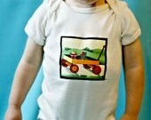 Toy filled wagon organic cotton onesie