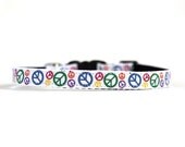 3/8 Wide Collar for Cat or Tiny Puppy in Little Peace