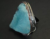 Sterling Silver Hemimorphite Stone Ring One of a Kind Artisan Jewelry Heaven