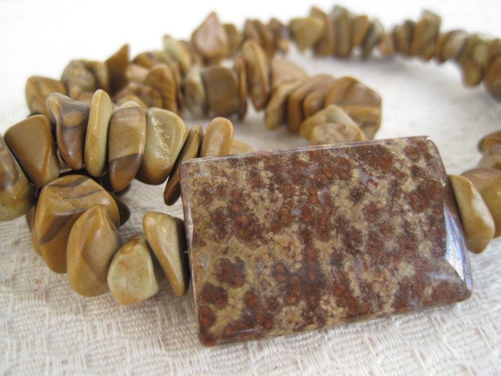 Mocha Jasper Nugget Necklace