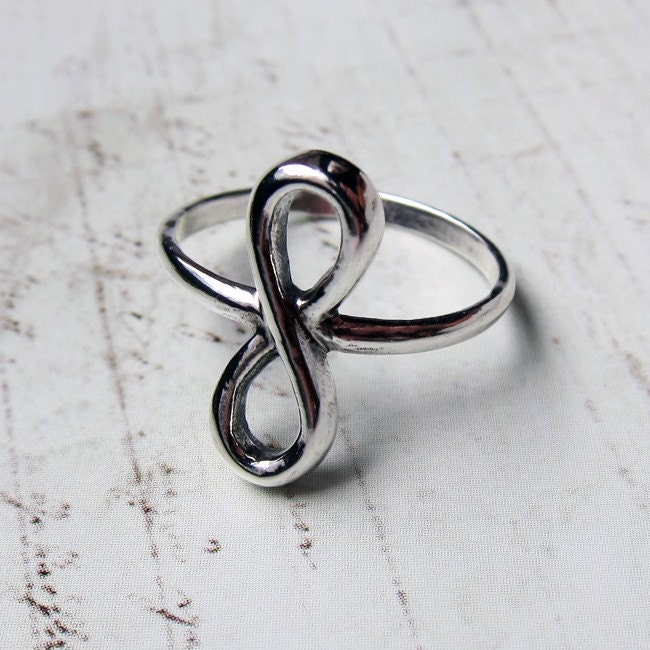 Infinity ring - recycled sterling silver - simply forever - figure 8 - artisan metalsmith - made to order