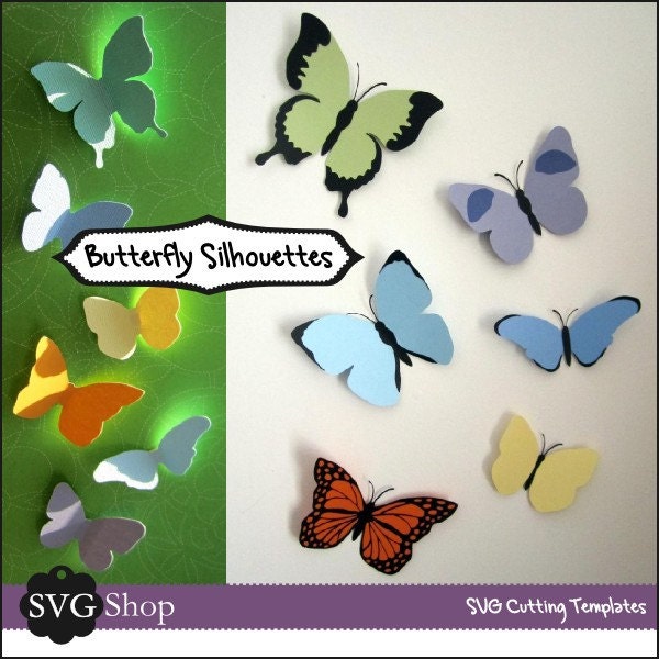 Butterfly Silhouettes SVG Set