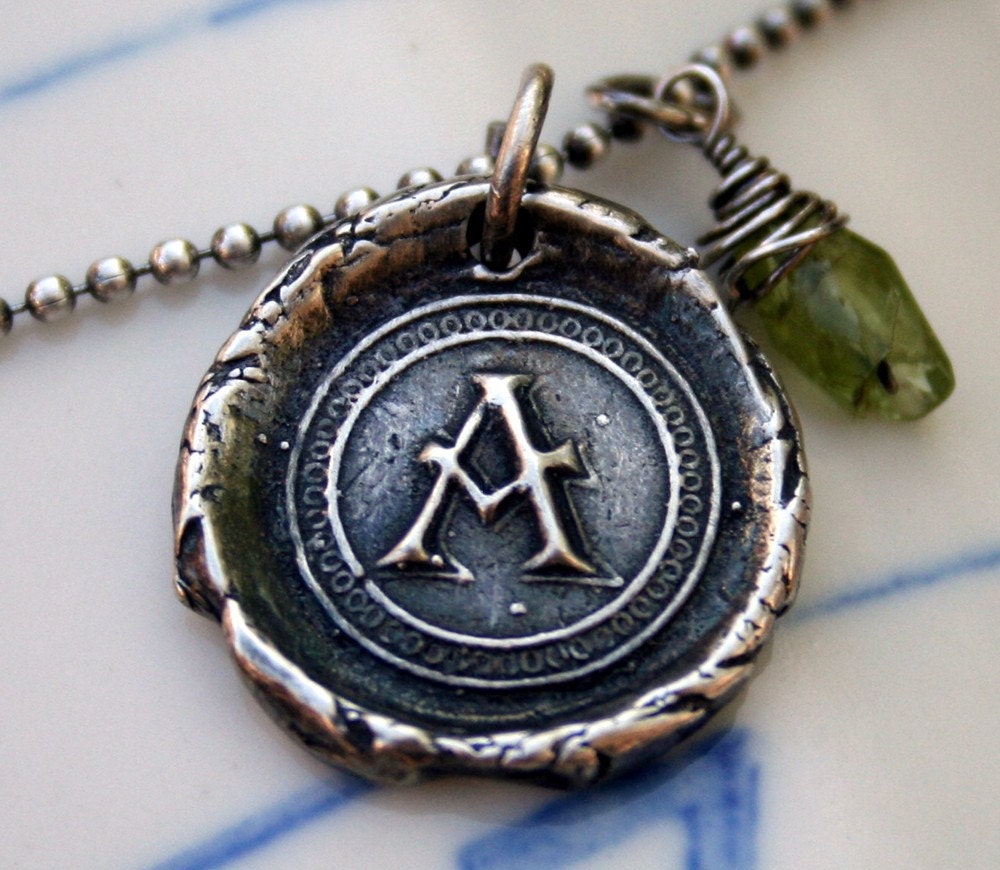 Wax Seal Necklace Sterling Silver
