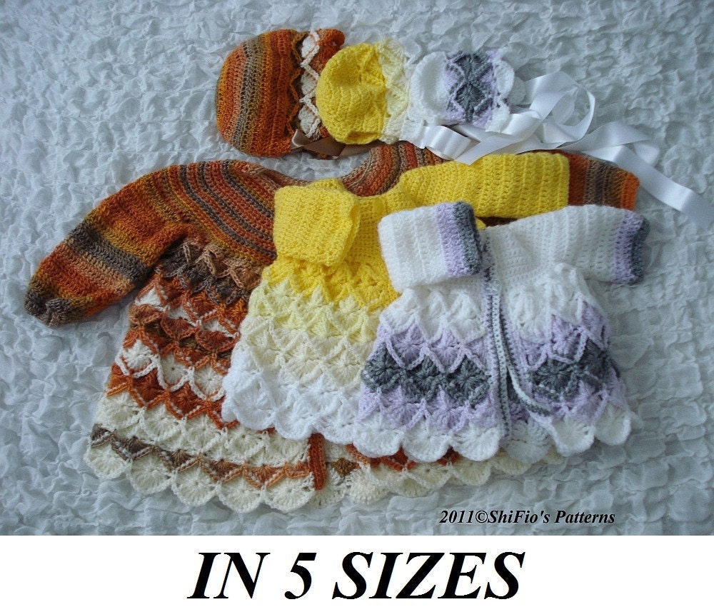 PATTERN in PDF Crochet Patterns Baby Jacket Bavarian Crochet Pattern 177