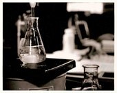 Organic Chemistry lab - Black and White Photo - Silver Gelatin Print