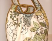 Botanical Sea Foam Gathered Shoulder Bag